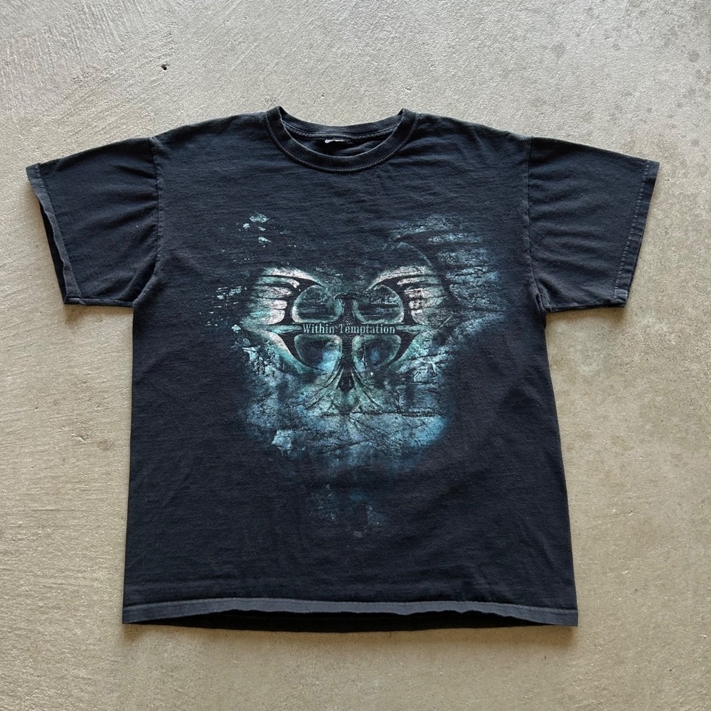 Vintage Within Temptation Shirt Size Medium Black Symphonic Metal Band Concert